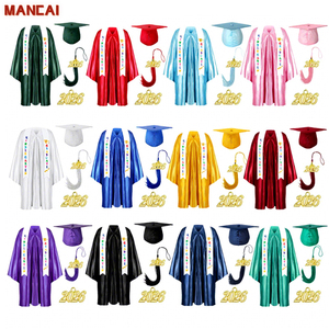 Túnica de Graduación para Niños de Jardín de Infantes con Borla, Birrete y Chal, Uniforme Académico de Graduación para Niños, Traje para Actuaciones - Product Image 1
