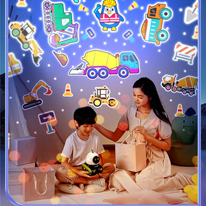 Proiettore Notturno LED a Forma di Robot Cartoon per Bambini, Lampada Moderna con Proiezione di Stelle e Animali, Regalo Preferito per le Feste - Product Image 4