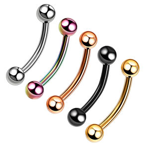 G23 titanio ceja plátano Piercings anillo 16G barra curva <span class=keywords><strong>labio</strong></span> anillos Snug Daith Helix Rook pendiente cartílago Tragus joyería - Product Image 5