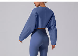 2024 Nieuwe Fitnesskleding <span class=keywords><strong>Workout</strong></span> Sets Lange Mouwen Crop Top Sport Gym Leggings <span class=keywords><strong>Workout</strong></span> Sets Voor Dames - Product Image 3