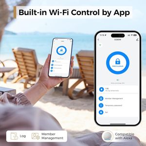Cerradura Inteligente 5 en 1 con Huella Dactilar, Cerradura de Puerta sin Llave con Teclado, Bloqueo Automático, Bloqueo con un Toque - Product Image 2