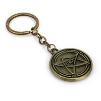 New Vintage Howard Phillips Lovecraft Cthulhu Mythos Pendant Key Rings Medieval Signet Runes Gate Necklace