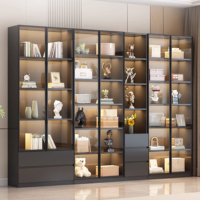 Vitrine en verre au design moderne, anti-poussière, transparente, pour chambre, villa, salle à manger, salon, hôtel, meubles, statues, jouets