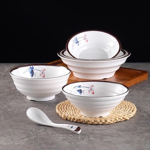 Bols à soupe en mélamine de style chinois, bols en plastique pour nouilles au bœuf, bols commerciaux pour les restaurants de nouilles, bols coniques à rebords inversés - Product Image 2