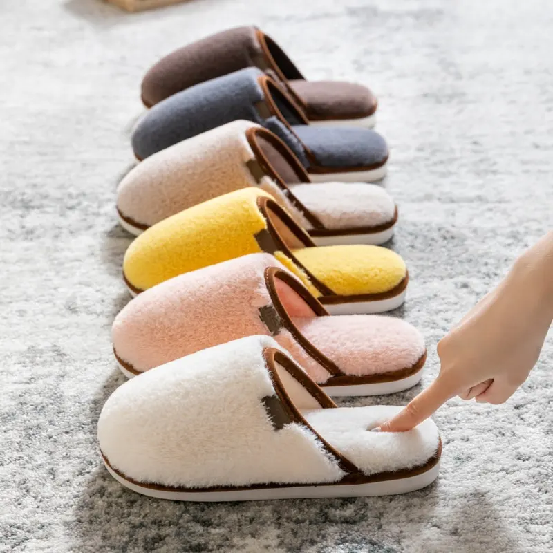 2021winter warm indoor slippers plush cotton slippers house slippers for women and men
