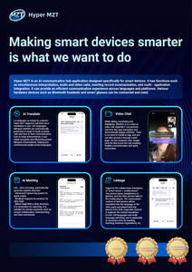 F20 स्मार्ट चश्मा नए डुअल टाइप-सी चार्जिंग लाइफ वाटरप्रूफ रियल-टाइम 100 + भाषा अनुवाद संगीत - Product Image 2