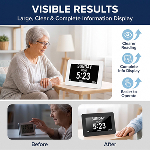 Reloj Digital WiFi al por Mayor con Pantalla Grande y Clara de Hora y Fecha, Marco Digital Inteligente con Pantalla Táctil para Recordatorio Familiar y para Personas Mayores - Product Image 3