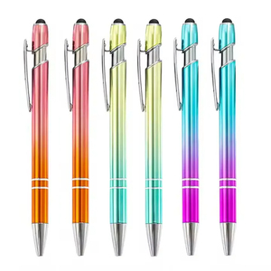 Biểu Tượng Tùy Chỉnh Bút Bán Buôn Bấm Với Kim Loại Phổ Stylus Bút Mực Đen Trung Điểm 1.0 Mm Món Quà Dễ Thương Bút Văn Phòng Trường Nguồn Cung Cấp - Product Image 2
