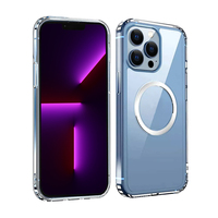 Coque de téléphone portable transparente en TPU souple anti-rayures, fine et ajustée, avec charge magnétique sans fil pour iPhone 16 Pro Max 16 Plus