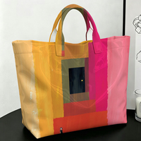 Sac fourre-tout en PVC transparent imperméable Color Corridor, sac de plage, pochette, sacs à main à nœud, sac de rangement