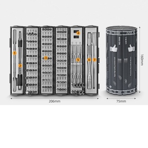 Kit de tournevis multifonctionnel de précision 128-en-1 en acier inoxydable avec étui rigide – Outil de réparation transfrontalier très vendu - Product Image 4