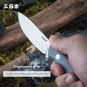 มีด <span class=keywords><strong>Sanrenmu</strong></span> S643-GK ด้าม G10 ใบมีดสแตนเลส 14C28N สำหรับเอาตัวรอด ตั้งแคมป์ ล่าสัตว์ ขายดี - Product Image 3