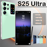 Smartphone Android 15 5G S25 Ultra Tidak Terkunci, Layar 6,9 inci, Baterai 8000mAh, Memori Besar untuk Penggunaan di Rumah, Gamer, Pelancong, dan Petugas Bisnis