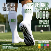 Chaussettes de football personnalisées avec logo, antidérapantes, unisexes, pour hommes, pour l'entraînement sportif, élastiques, vente en gros