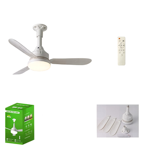 28 Inch E27 Screw In Ceiling Fan With <b>Light</b> 3 Blades <b>Socket</b> Fan <b>Light</b> Easy Install For Bedroom office - Product Image 2