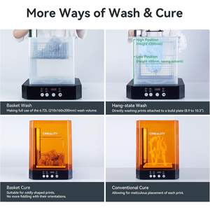 Estación de Lavado y Curado Creality Naranja Acrílico UW-03, Accesorio para Impresora 3D de Resina UV de 405nm para Limpiar y Curar Modelos - Product Image 3