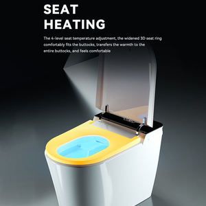 WC intelligent électrique haut de gamme à poser au sol avec chasse d'eau automatique en céramique pour salle de bain - Product Image 6