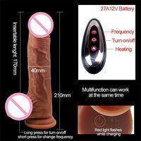Livraison confidentielle, télécommande en silicone, télescopique, chauffant, gros, réaliste, gode électrique, jouet sexuel vibrant pour femmes