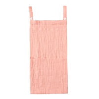 Sac de rangement double couche en crêpe pour jouets et couches, à suspendre au lit de bébé