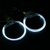 Phares Angel Eyes pour BMW E36 E38 E39 E46, Kit Anneaux Halo LED CCFL Blancs, Feux de Jour Automatiques (DRL) 4x 131mm