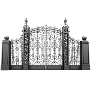 Puertas de Seguridad para Villas, Arco de Hierro Forjado para Patio, Puerta Batiente de Acero para Jardín, Fabricada en Vietnam - Product Image 1