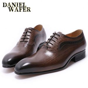 Stylish Dress <b>Shoes</b> Genuine Leather Business Formal <b>Shoe</b> Black Lace up Men Oxford <b>Shoes</b> - Product Image 2