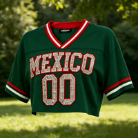 Camiseta de Fútbol para Mujer con Pedrería Personalizada al por Mayor (ODM), con Nombre de País, Número y Gráficos, Transpirable, de Malla, Talla Grande, para Adultos