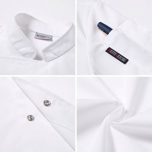Vêtements de travail en gros pour femmes, veste de chef d'hôtel de couleur unie, uniforme de chef imperméable pour restaurant, veste de cuisine pour hommes - Product Image 2