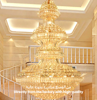 JYLIGHTING Lustre en cristal haut de gamme pour escalier, salon, hôtel, villa, homologué SAA, luminaire décoratif de plafond