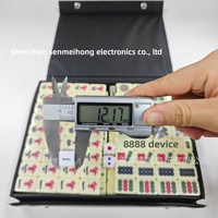 Fourniture d'usine : Mini Mahjong 20 cm en mélamine massif sculptée, avec boîte de voyage en cuir et dés de jeu