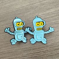 Pin Esmaltado de Robot de Futurama, Broche de Anime, Insignia Personalizada Directa de Fábrica, Regalo Único para Geeks