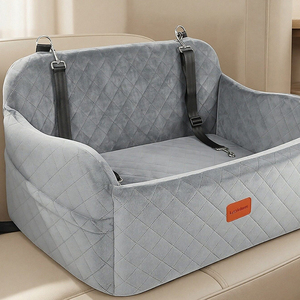 Tragbarer Haustier-Autositz Wasserdichter Hunde-Autositz mit Abnehmbarem Bezug Waschbar Kleines Reisebett für Hunde und Katzen - Product Image 5