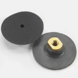 Adaptador de amoladora angular Extra suave, almohadilla de respaldo de goma negra de 4 pulgadas, almohadillas de pulido para máquina de pulido, OEM,ODM #, 3 años