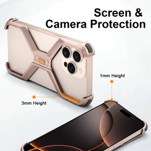 <span class=keywords><strong>Funda</strong></span> de teléfono de parachoques extraíble de Metal de aluminio tipo <span class=keywords><strong>X</strong></span> de lujo para <span class=keywords><strong>iPhone</strong></span> 16 Pro Max con cubierta de <span class=keywords><strong>silicona</strong></span> suave de cuatro esquinas a prueba de golpes - Product Image 5