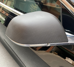 Guscio per specchietto retrovisore in fibra di carbonio a secco e adesivo per copertura specchietto retrovisore, adatti per Tesla Model Y, stile adesivo, molto venduti - Product Image 5