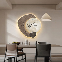 Horloge murale analogique à quartz contemporaine de 40 cm, grand format, moderne et luxueuse, pour la décoration intérieure, avec veilleuse, livraison directe usine 2025