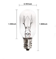 Ampoule d'appareil électroménager E14 15 W 220 V à intensité variable pour lampe à lave de sel à génération de chaleur, CE Rohs, pour approvisionnement en gros