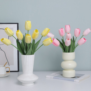Tulipes artificielles Ruilisi, fleurs en soie rose, décoration de vase, accessoires pour la maison et les mariages - Product Image 2