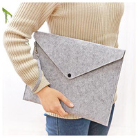 Pochette en feutre A4 personnalisée, sac de rangement portable pour documents professionnels, support d'impression de logo personnalisé