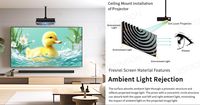 120 pouces 16:9 Fscreen Fresnel ALR écran de projecteur à cadre fixe pour projecteur 4k laser ultra courte portée
