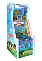 Machine de jeu à pièces avec volant de direction, jeu de tir aux œufs de l'œuf magique, machine de jeu de tir aux billets pour enfants