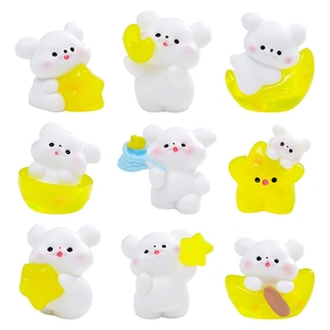 Jouets en peluche Weijin et Space Star Moon Puppy, accessoires suspendus décoratifs mignons de bricolage, micro-paysage bureau Smal - Product Image 5