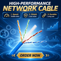 Kabel Jaringan CAT6 U/UTP LSZH Biru 23AWG 250MHz -20~60 Tahan Api Tinggi Kelas B2ca Kabel Komunikasi