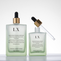 Flacon compte-gouttes carré en verre dépoli pour sérum cosmétique et soin de la peau, 15ml, 20ml, 30ml, 50ml, 100ml