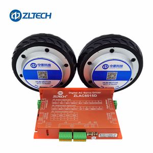 หุ่นยนต์ล้อไฟฟ้า5นิ้ว24V 270รอบต่อนาที<span class=keywords><strong>3N</strong></span> โหลด60kg 5A 4096 PPR ไร้แปรงถ่านมอเตอร์เซอร์โว DC ฮับพร้อมยางยางล้อ - Product Image 4