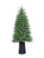 Sapin de Noël réaliste en PE et PVC écologique de luxe, grand modèle, facile à monter, de 1,5m à 3m, avec support doré
