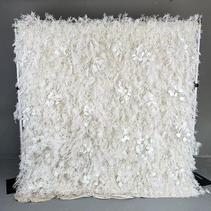 Rosa flor <span class=keywords><strong>de</strong></span> cerezo melocotón flores artificiales pared boda Día <span class=keywords><strong>de</strong></span> la madre telón <span class=keywords><strong>de</strong></span> fondo decoración peluquería salón 3d5d paneles florales - Product Image 5