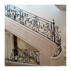 Simple iron grill design for veranda balustrade wrought iron stairs handrails