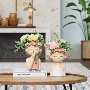 Roogo Cổ Tích cô gái nồi kích thước trung bình hoa sắp xếp nhà và vườn trang trí trồng giá bán buôn Quà Tặng trình bày cây cảnh - Product Image 1