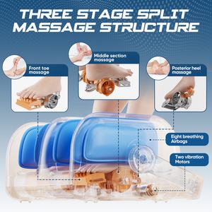 Shiatsu eléctrico masaje de pies vibración aire compresión calefacción rodillo eléctrico pierna pantorrilla máquina masajeador de pies - Product Image 3